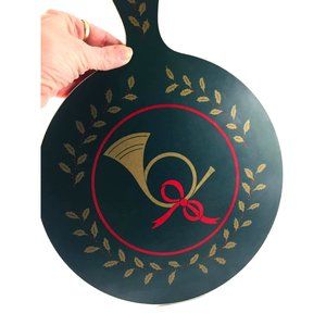 Clover Leaf Melamine French Horn Green Chopping Board Hot Mat Kitchen Decor